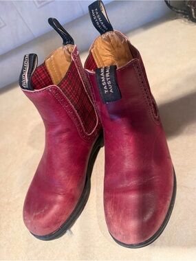 Birkenstock Burgundy Leather Chukka Boots - Women